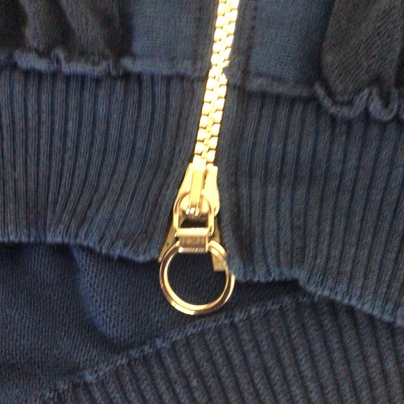 HIGH BY CLAIRE CAMPBELL LUXURY BLUE ZIP CARDIGAN SMALL - Picture 9 of 10